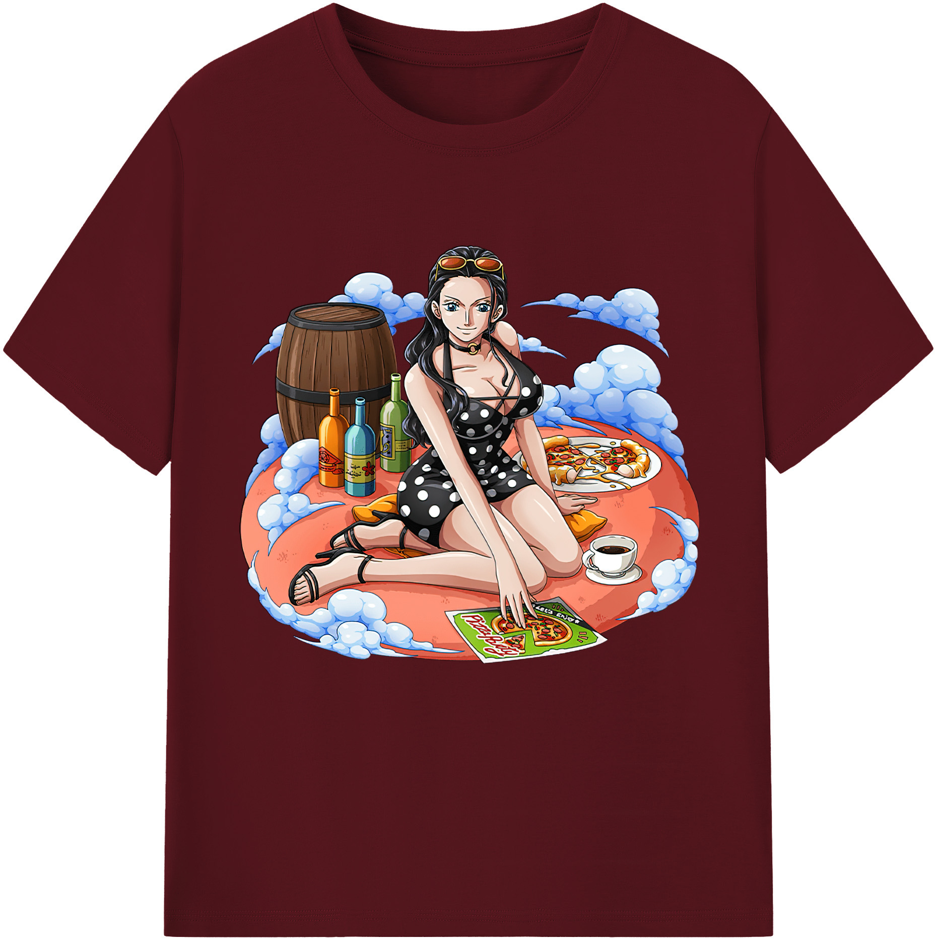 ワンピース ニコ・ロビン ONE PIECE Nico Robin 綿100％半袖Tシャツ（フロントプリント）